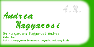 andrea magyarosi business card